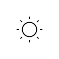 Sun thin icon isolated on white background